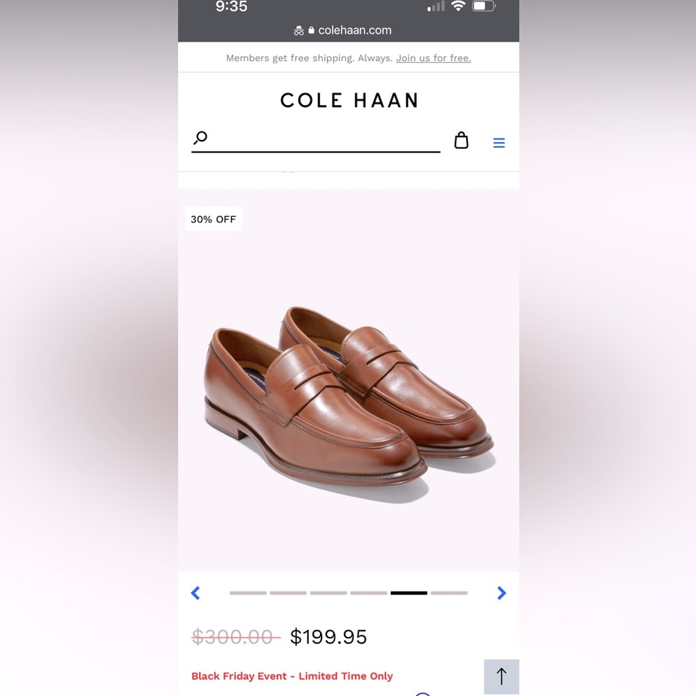 New Cole Haan pinch maine classic loafer size 8